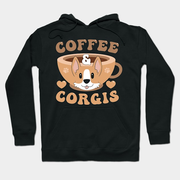 Coffee and Corgis Hoodie by TheBestHumorApparel